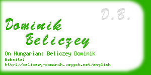 dominik beliczey business card